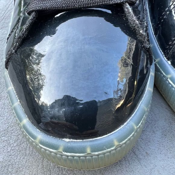 Puma Basket Patent Ice Fade Sneakers Mens 6.5 womens 8 Black - Picture 11 of 11